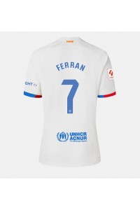 Fotbalové Dres Barcelona Ferran Torres #7 Dámské Venkovní Oblečení 2023-24 Krátký Rukáv